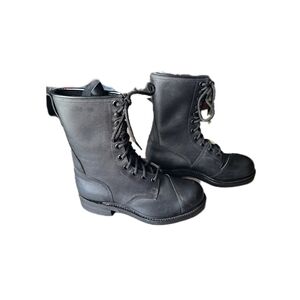 Vintage ANSI Z41 1991 Combat Leather Biltrite Men's Lace Up Black Boots